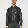 DRYKORN Produit de première qualité NOSKUT - Veste en cuir vêtements col à revers homme -DRYKORN Soldes 2022 5c776c88bb834f31a7a1dc8b20319950