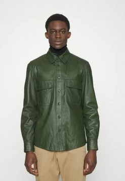 DRYKORN Prix Bradés SELED - Veste en cuir vêtements col à revers homme